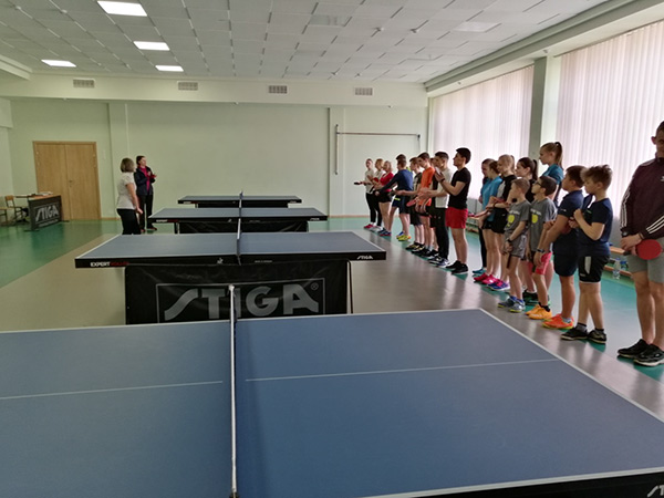 В спортивном комплексе БарГУ проведено открытое первенство по теннису настольному